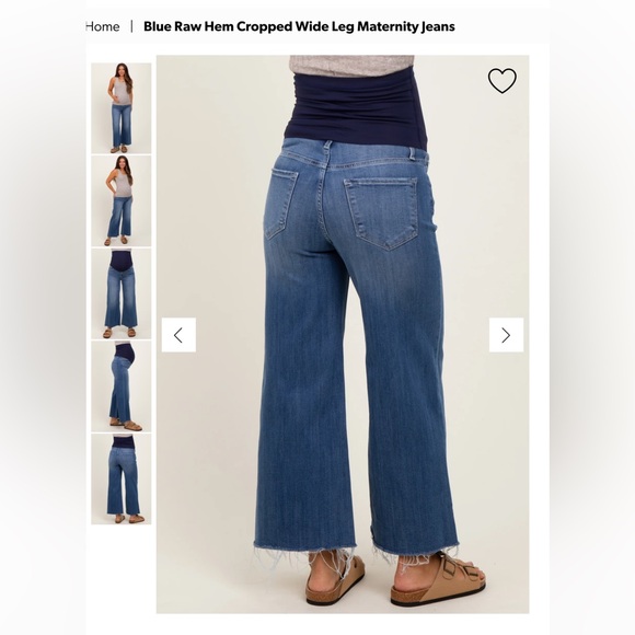 Pinkblush wide leg maternity jeans size 25 - Picture 4 of 8